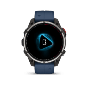 garmin quatix 8 pro amoled 47 mm saphir titan – gps marine smartwatch / silikonarmband