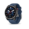 garmin quatix 8 pro amoled 47 mm saphir titan – gps marine smartwatch / silikonarmband