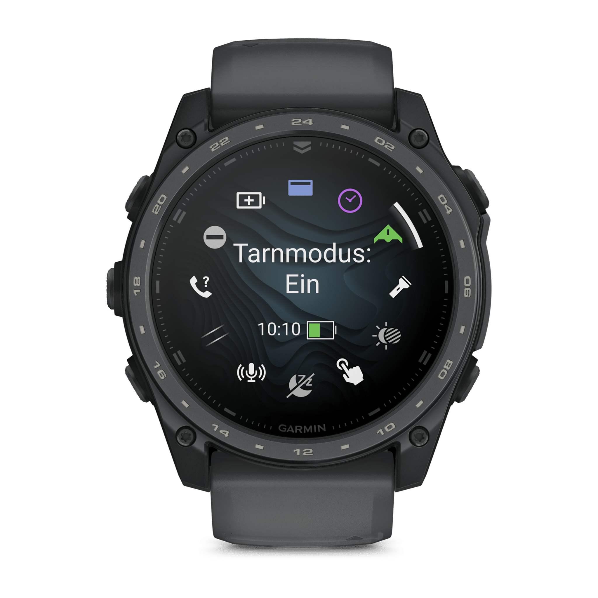 garmin tactix 8 amoled 51 mm schiefergrau cerakote – taktische gps smartwatch / silikonarmband