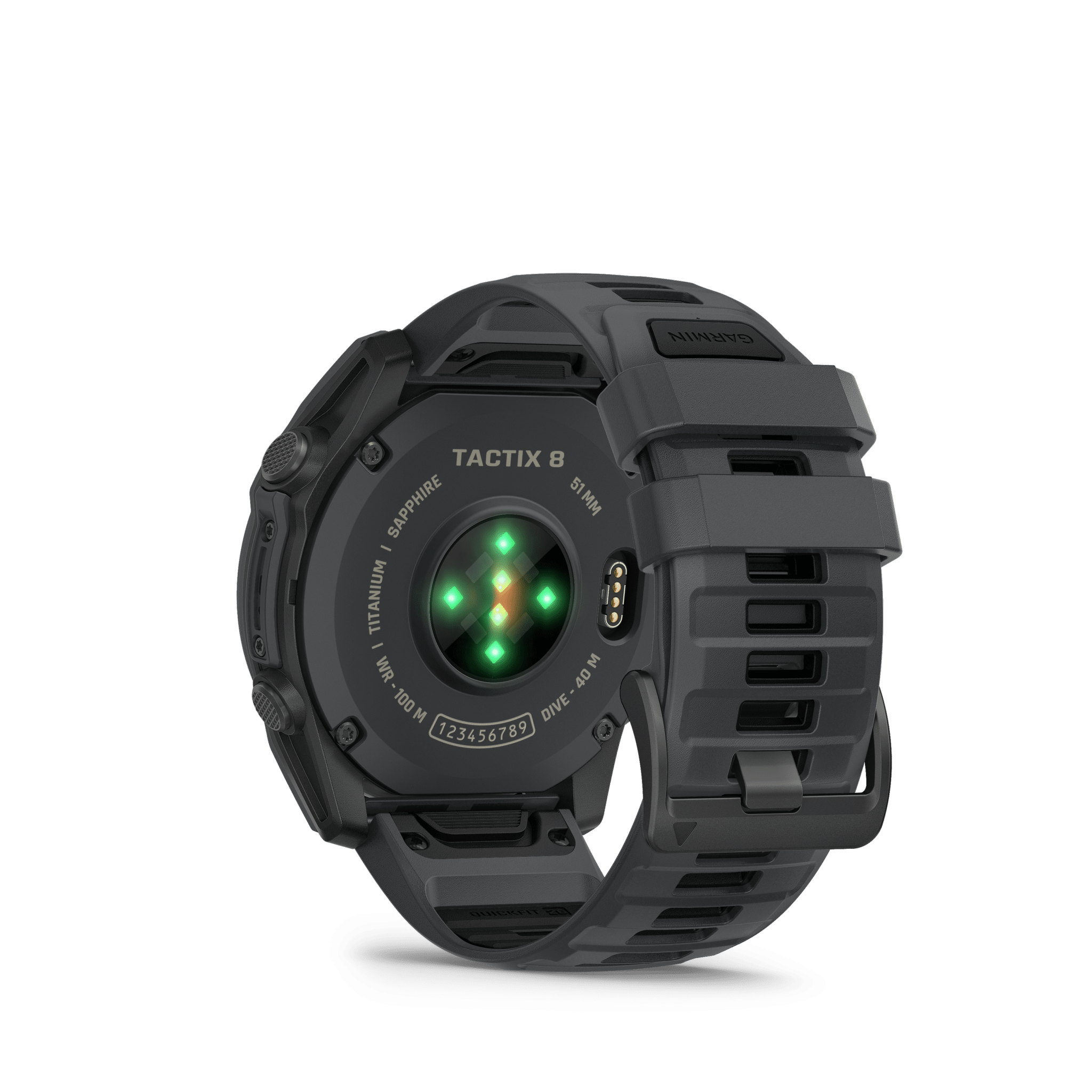 garmin tactix 8 amoled 51 mm schiefergrau cerakote – taktische gps smartwatch / silikonarmband