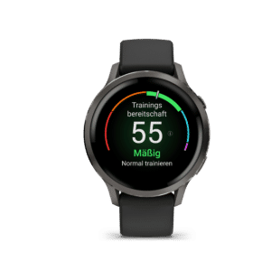 garmin venu 4 amoled 41 mm schwarz / schiefergrau – gps fitness smartwatch / silikonarmband