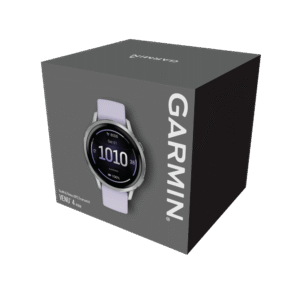 garmin venu 4 amoled 41 mm silber / lavendelblau – gps fitness smartwatch / silikonarmband