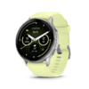 garmin venu 4 amoled 45 mm silber / zitrone – gps fitness smartwatch / silikonarmband