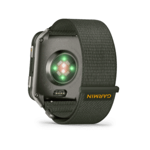 garmin venu x1 amoled 45 mm moosgrün – gps fitness smartwatch / nylonarmband