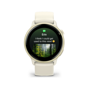 garmin vivoactive 6 amoled 42 mm bone / lunargold – gps fitness smartwatch / silikonarmband