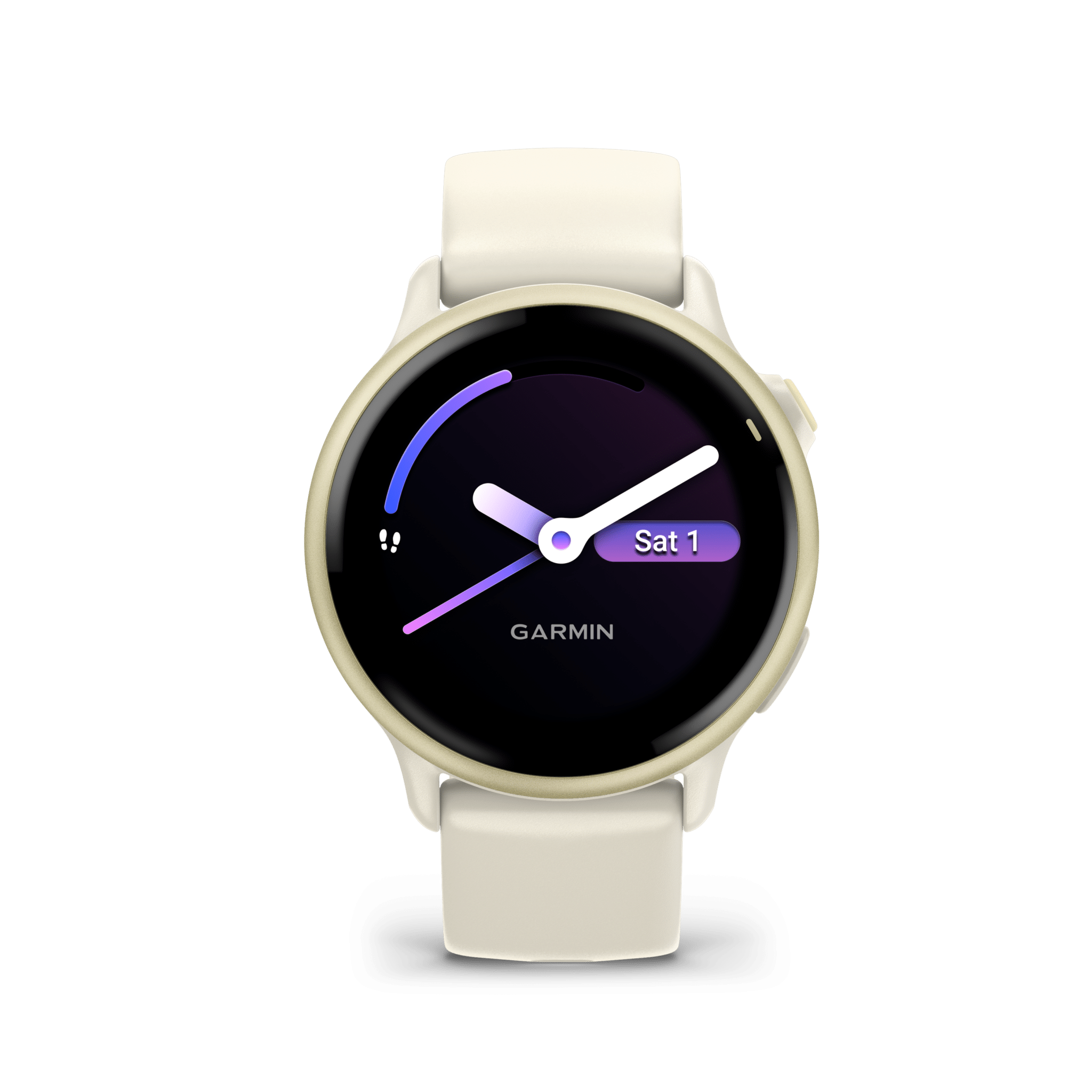 garmin vivoactive 6 amoled 42 mm bone / lunargold – gps fitness smartwatch / silikonarmband