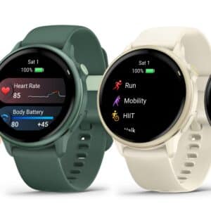 garmin vivoactive 6 amoled 42 mm pink dawn – gps fitness smartwatch / silikonarmband