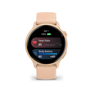 garmin vivoactive 6 amoled 42 mm pink dawn – gps fitness smartwatch / silikonarmband