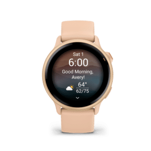 garmin vivoactive 6 amoled 42 mm pink dawn – gps fitness smartwatch / silikonarmband