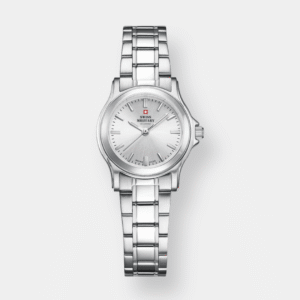 swiss military by chrono quarz silber 27mm edelstahl