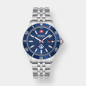 swiss military hanowa flagship quarz blau 42mm edelstahl