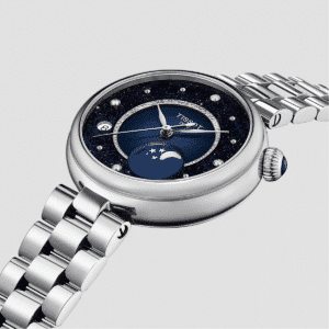 tissot desir moonphase quarz blau 29mm diamanten