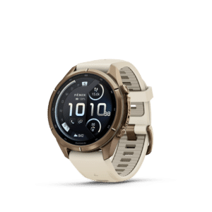 Garmin fenix 9 Pro inReach AMOLED Autumn Gold Creme French Gray Titan 43mm – Hybrid-GPS-Outdoor-Smartwatch / Silikonarmband