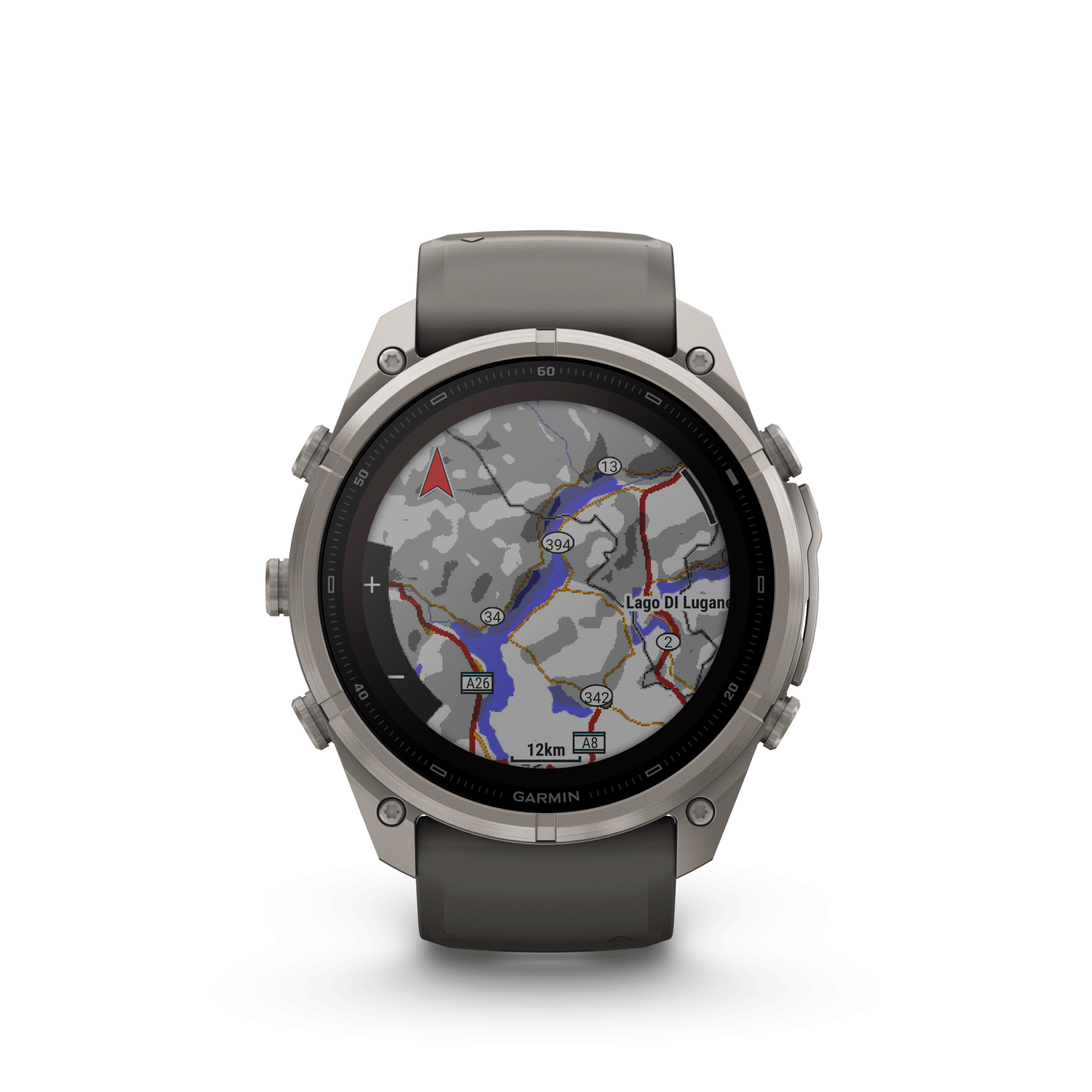 Garmin fenix 9 Pro inReach Solar Kieselgrau Titan 51mm – Hybrid-GPS-Outdoor-Smartwatch / Silikonarmband – Bild 3