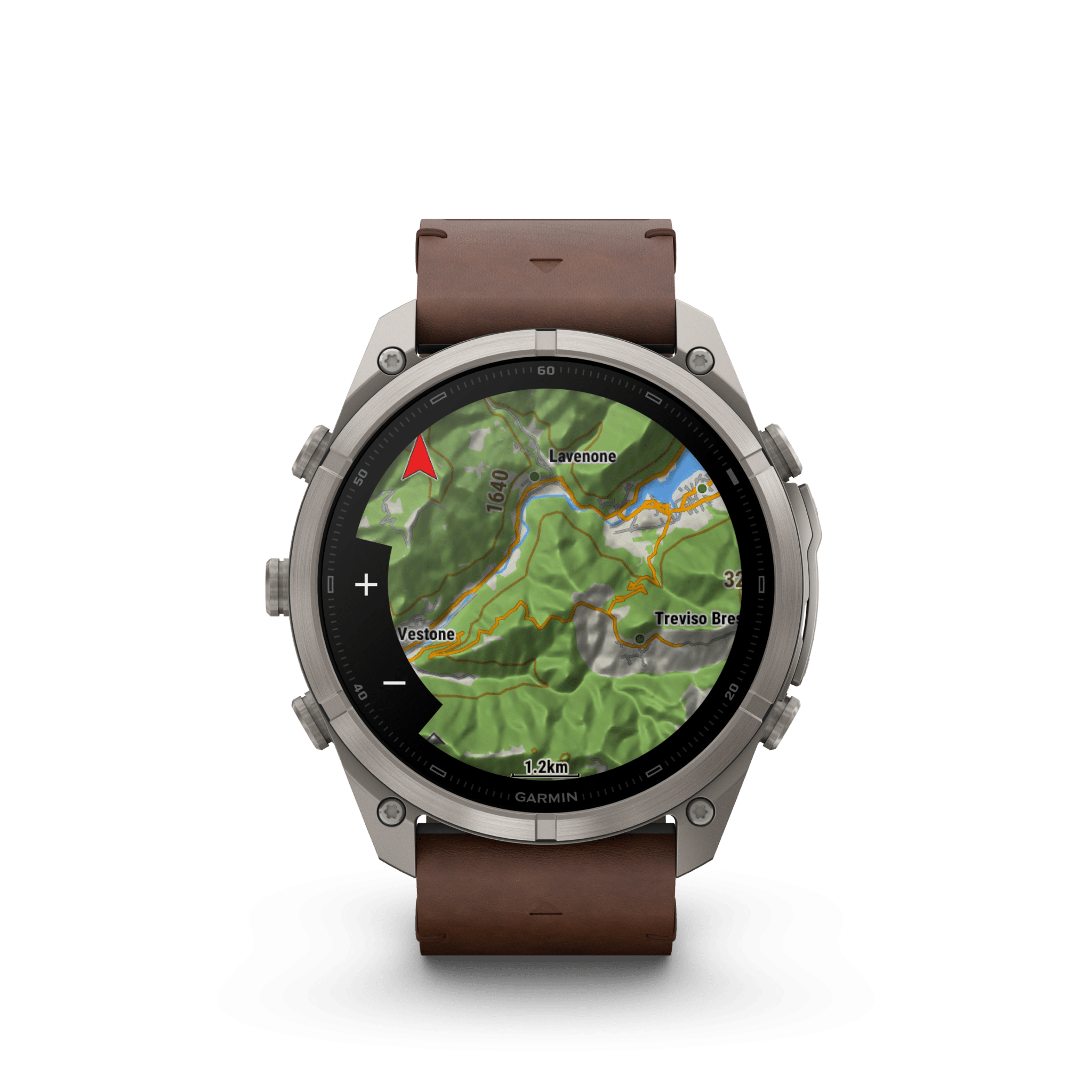 Garmin fenix 9 Pro inReach AMOLED Walnuss Titan 51mm – Hybrid-GPS-Outdoor-Smartwatch / Lederarmband – Bild 4