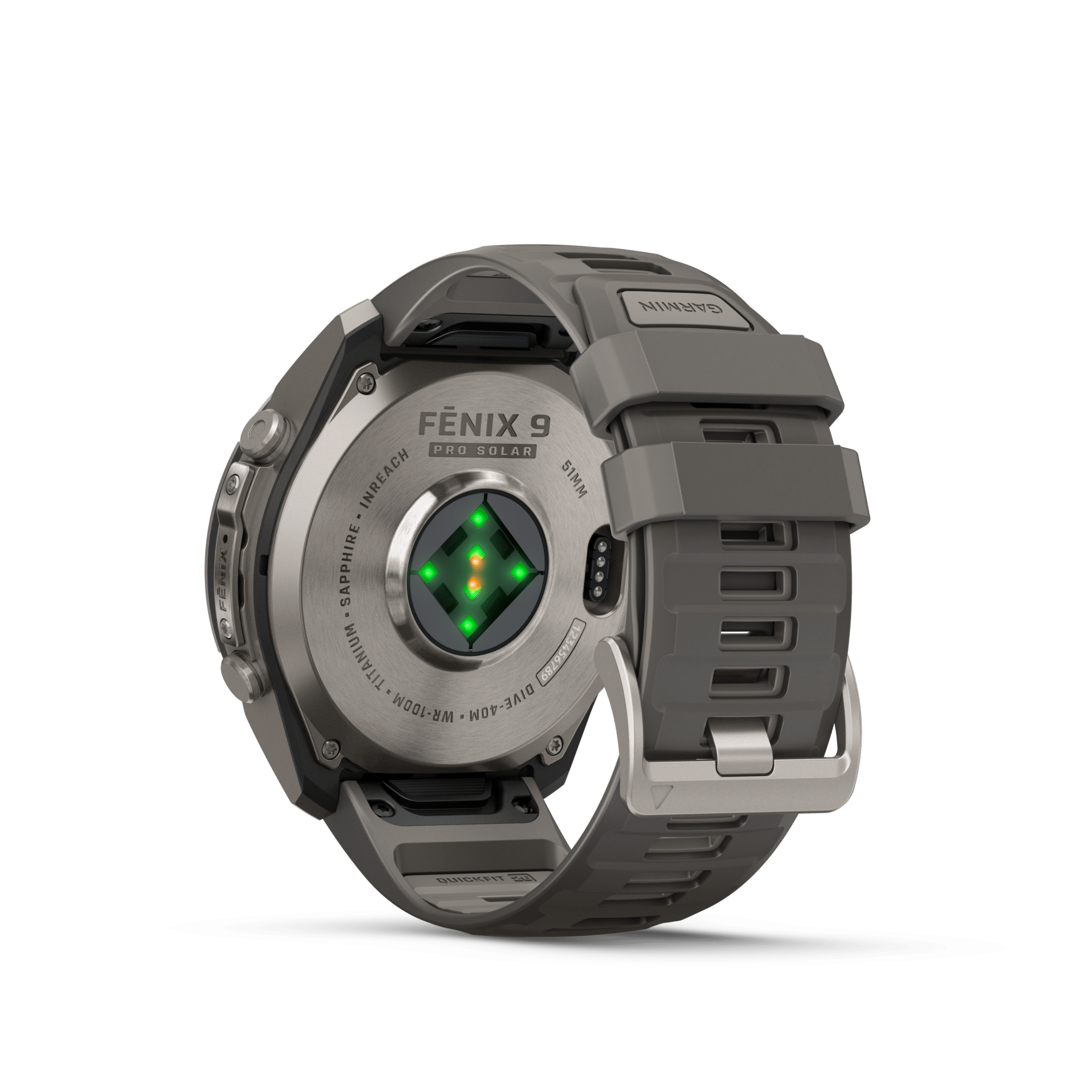 Garmin fenix 9 Pro inReach Solar Kieselgrau Titan 51mm – Hybrid-GPS-Outdoor-Smartwatch / Silikonarmband – Bild 5