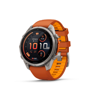Garmin fenix 9 Pro inReach AMOLED Autumn Orange Spark Orange Titan 47mm – Hybrid-GPS-Outdoor-Smartwatch / Silikonarmband
