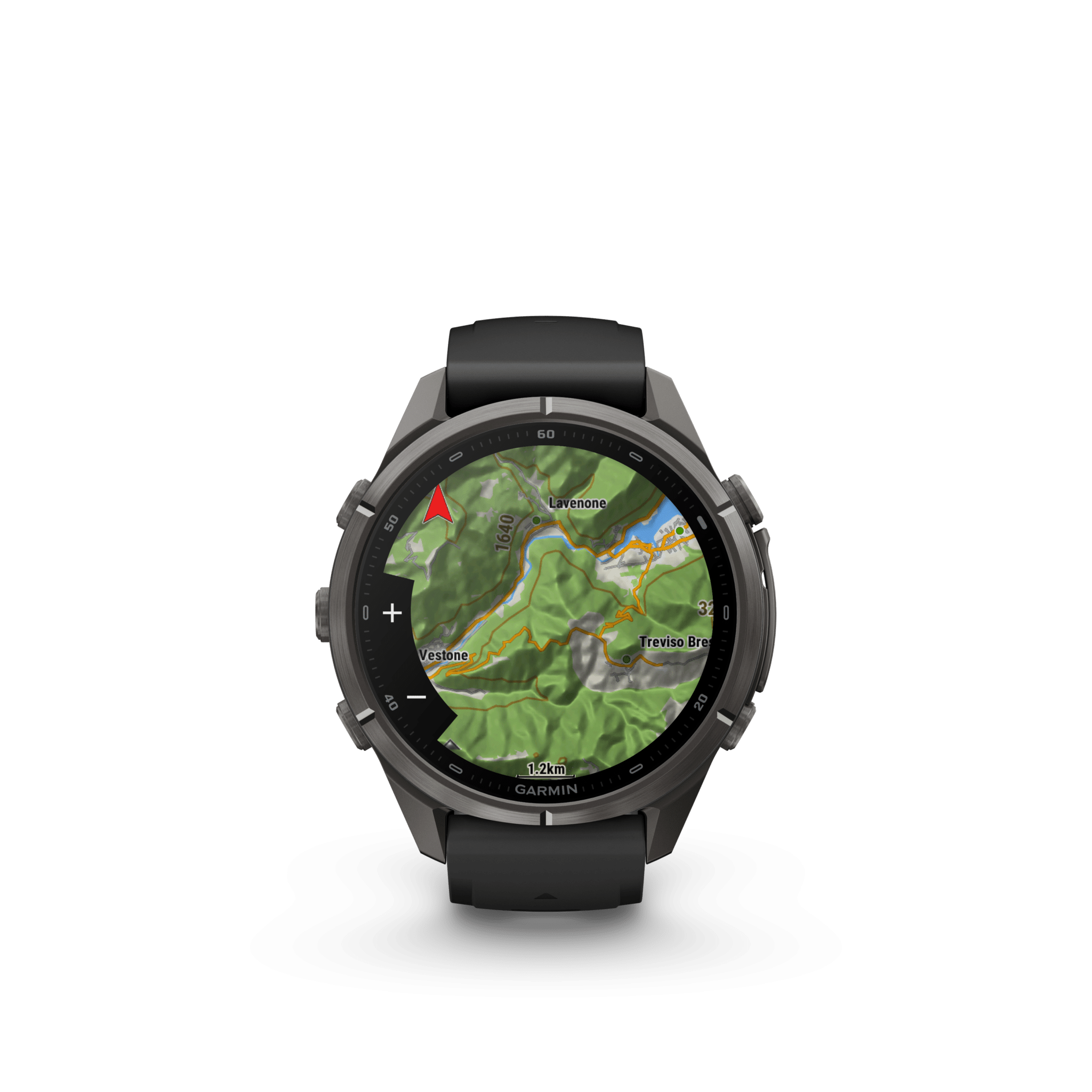 Garmin fenix 9 Pro inReach AMOLED Schwarz Kieselgrau Carbongrau DLC Titan 43mm – Hybrid-GPS-Outdoor-Smartwatch / Silikonarmband – Bild 4