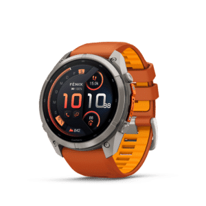 Garmin fenix 9 Pro inReach AMOLED Autumn Orange Spark Orange Titan 51mm – Hybrid-GPS-Outdoor-Smartwatch / Silikonarmband