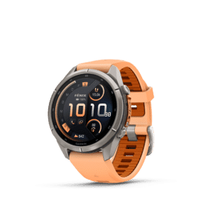 Garmin fenix 9 Pro inReach AMOLED Shell Pink Autumn Orange Titan 43mm – Hybrid-GPS-Outdoor-Smartwatch / Silikonarmband