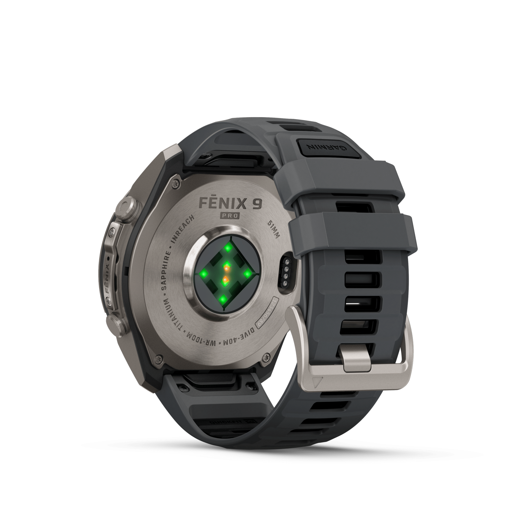 Garmin fenix 9 Pro inReach AMOLED Graphit Schwarz Titan 51mm – Hybrid-GPS-Outdoor-Smartwatch / Silikonarmband – Bild 5