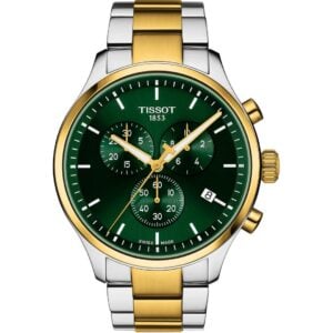 Tissot Chrono XL Classic Bicolor Grün 45mm – Herren-Chronograph / Edelstahlarmband