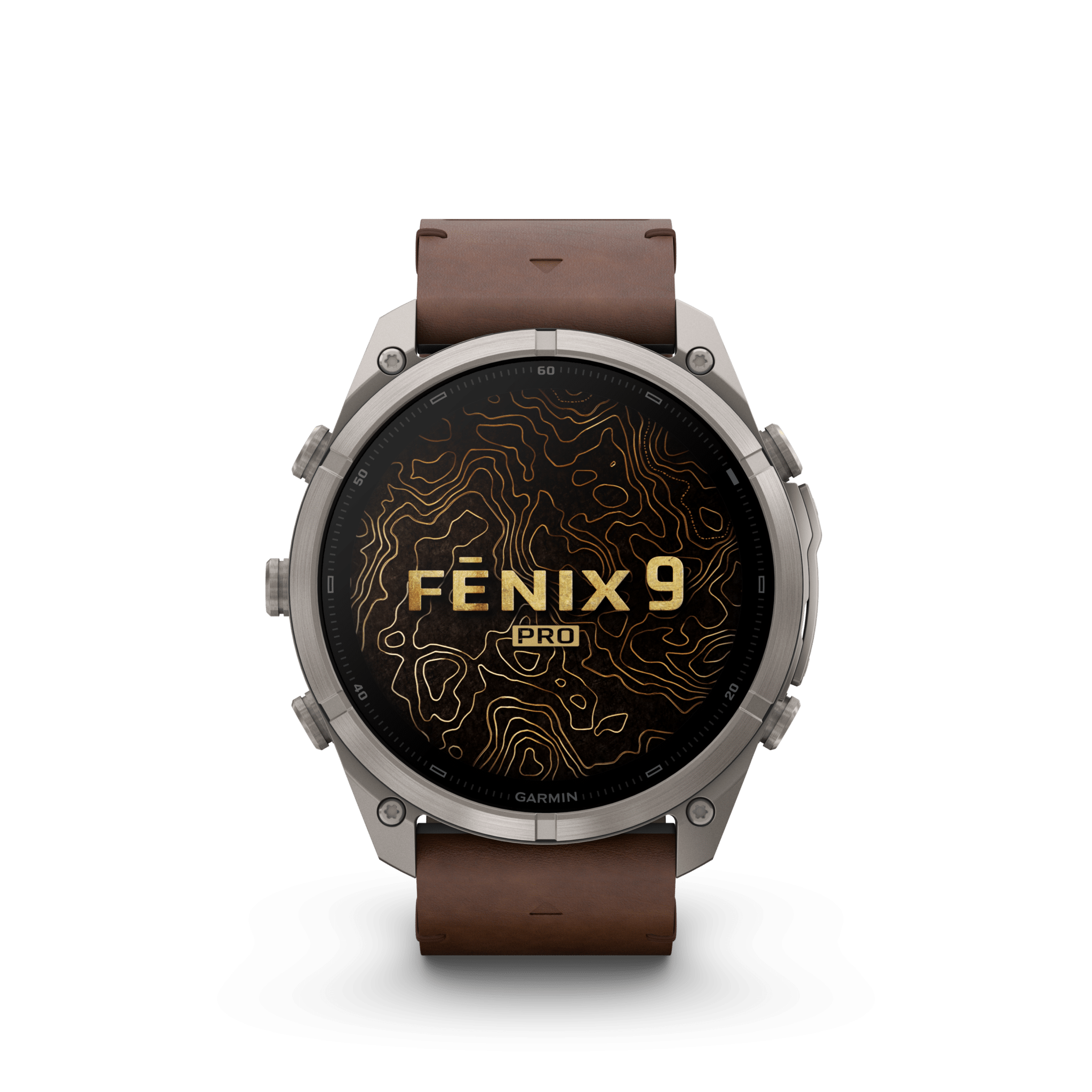 Garmin fenix 9 Pro inReach AMOLED Walnuss Titan 51mm – Hybrid-GPS-Outdoor-Smartwatch / Lederarmband – Bild 2