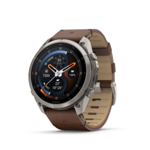 Garmin fenix 9 Pro inReach AMOLED Walnuss Titan 51mm – Hybrid-GPS-Outdoor-Smartwatch / Lederarmband