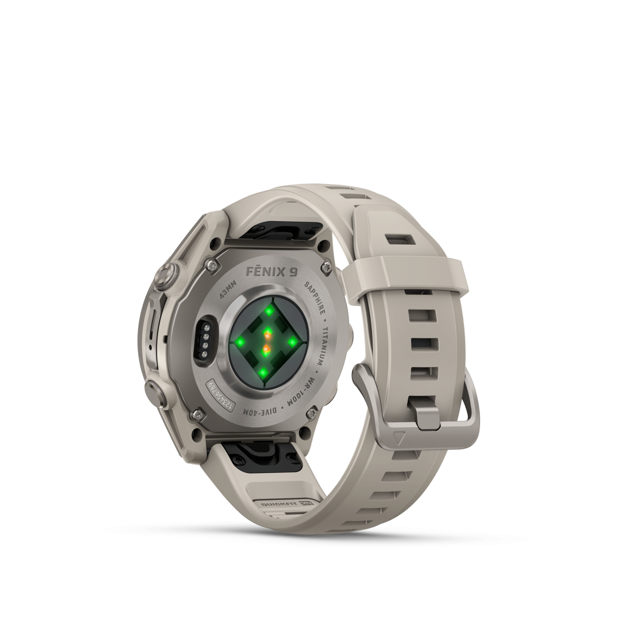 Garmin fenix 9 AMOLED Nebelgrau Titan 43mm – Hybrid-GPS-Outdoor-Smartwatch / Silikonarmband – Bild 3