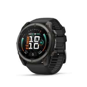 Garmin fenix 9 AMOLED Schwarz Carbongrau DLC Titan 51mm – Hybrid-GPS-Outdoor-Smartwatch / Silikonarmband