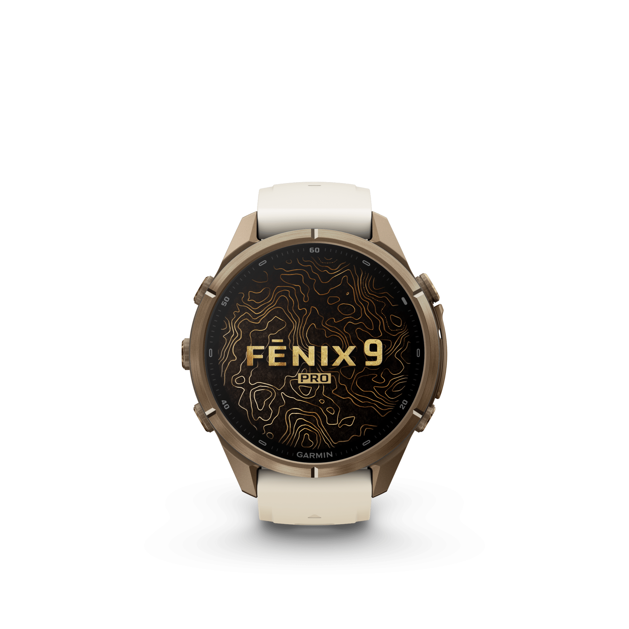 Garmin fenix 9 Pro inReach AMOLED Autumn Gold Creme French Gray Titan 43mm – Hybrid-GPS-Outdoor-Smartwatch / Silikonarmband – Bild 2