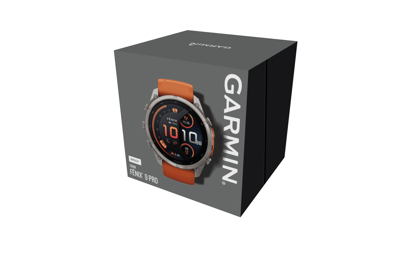 Garmin fenix 9 Pro inReach AMOLED Autumn Orange Spark Orange Titan 51mm – Hybrid-GPS-Outdoor-Smartwatch / Silikonarmband – Bild 6
